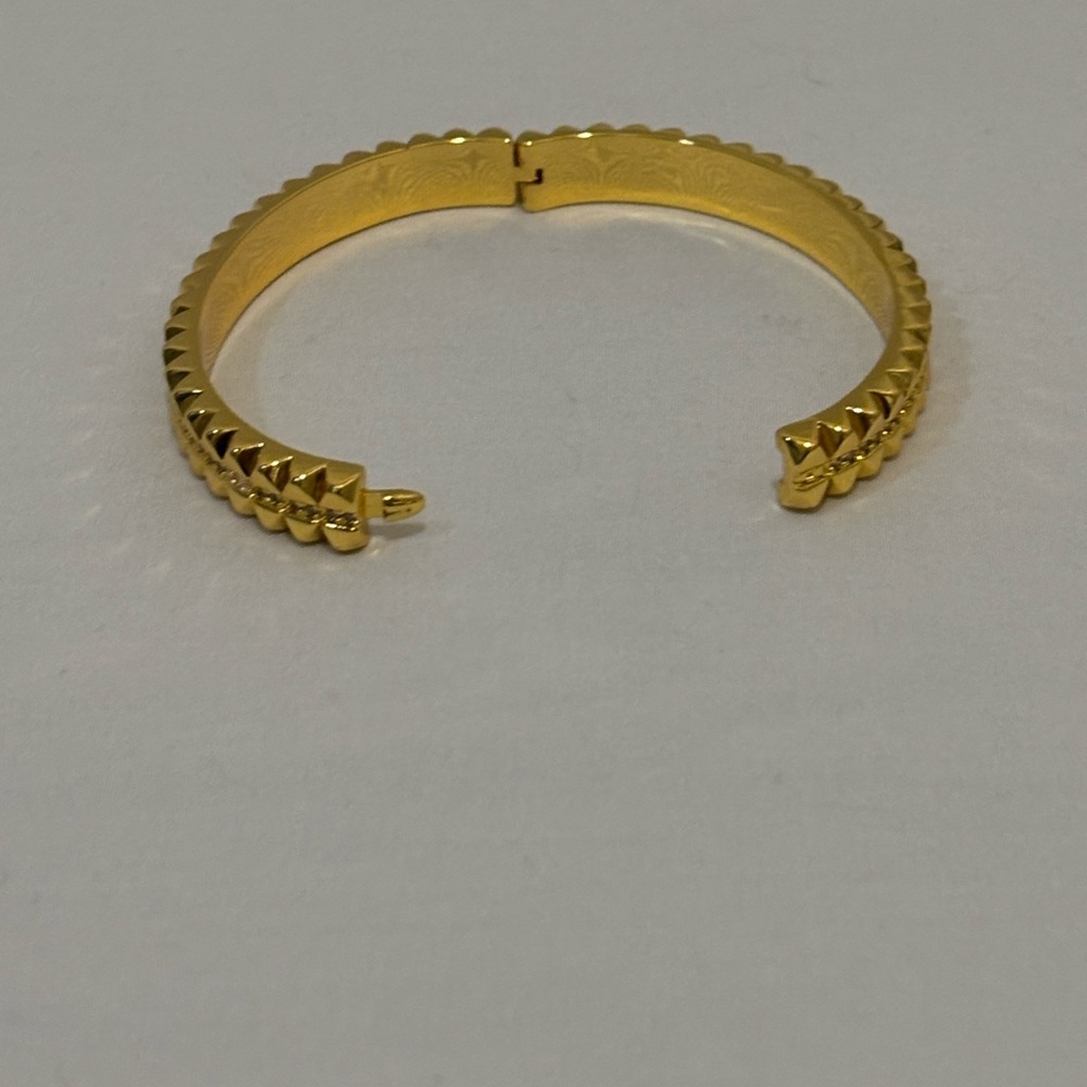 Hjane Jewels-Spike Pave Bangle Cuff in 18K Gold plated Stainless Steel - Picture 6 of 7